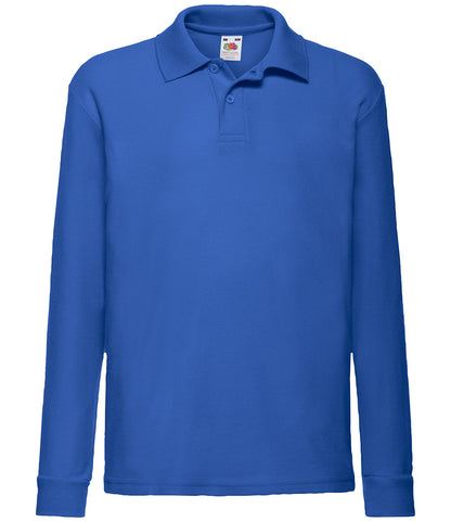Fruit of the Loom Kids Long Sleeve Poly/Cotton PiquÃ© Polo Shirt