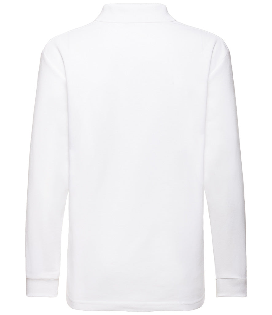 Fruit of the Loom Kids Long Sleeve Poly/Cotton PiquÃ© Polo Shirt